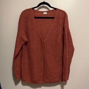 Wilfred Front To Back Cardigan burnt orange mohair size large